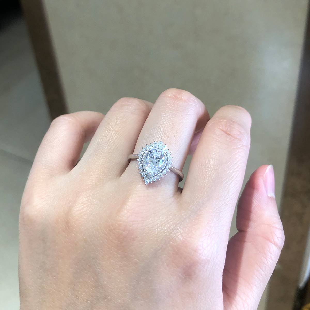 Luxury Pearl Diamond Women's Ring S925 Silver Plated Platinum Customized Selection Main Stone Moissanite 1.25ct/Side Stone Cubic Zirconia